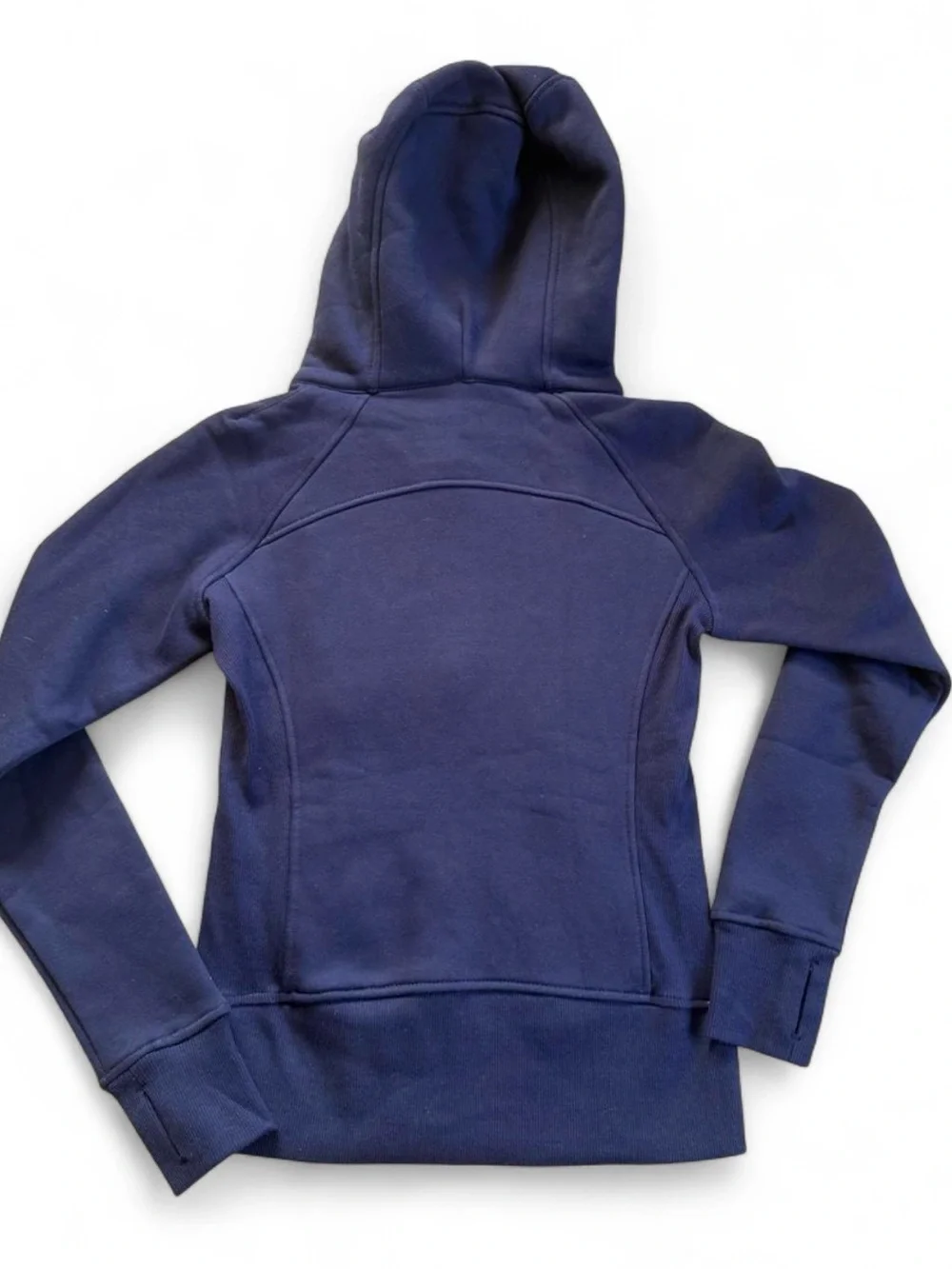 lululemon athletica Navy Full-Zip Hooded Sweatshirt with Gold Logo